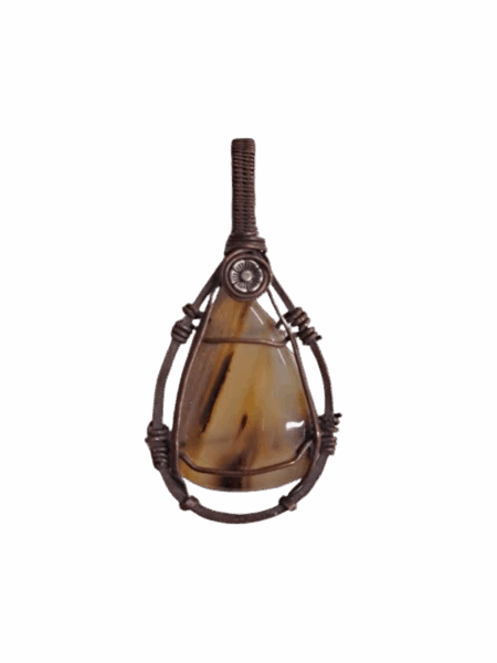 Talisman Agathe Montana Sertir Cuivre – Protection & Ancrage Naturel