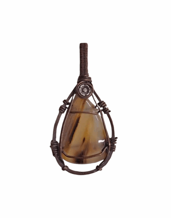 Talisman Agathe Montana Sertir Cuivre – Protection & Ancrage Naturel