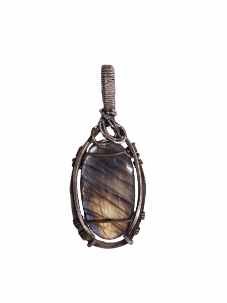 Talisman en Labradorite Sertir Argent 925 – Bouclier énergétique & éclat Intérieur