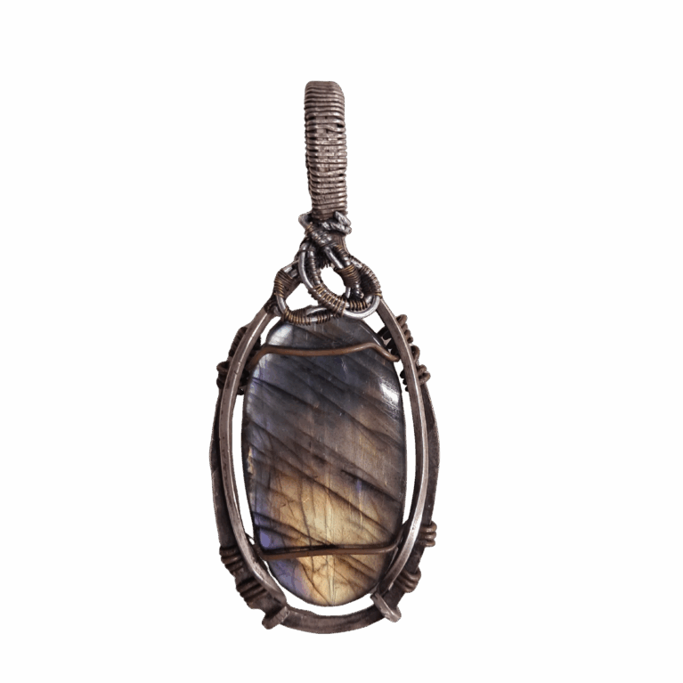Talisman en Labradorite Sertir Argent 925 – Bouclier énergétique & éclat Intérieur