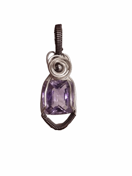 Talisman Améthyste Sertir Cuivre – Protection Spirituelle & Sérénité