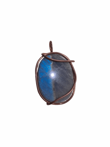 Talisman Labradorite Sertir Cuivre – Protection & Intuition Puissante